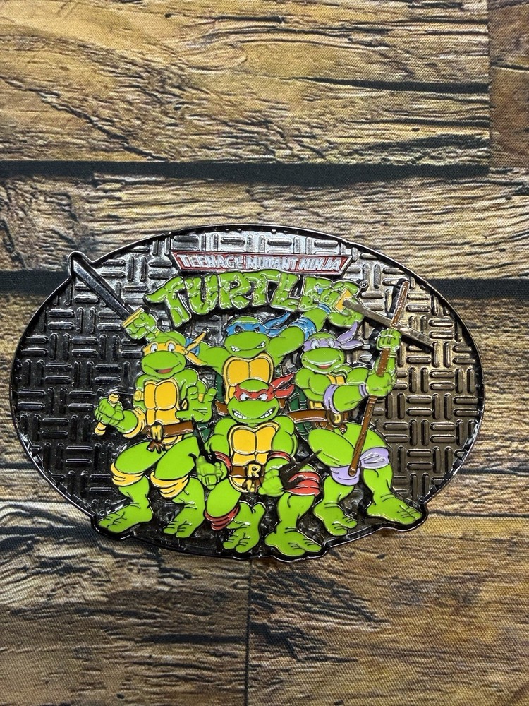 Teenage Mutant Ninja Turtles Retro 2012 Nickelodeon Mirage Studios Belt Buckle