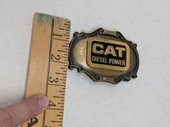 CAT Diesel Power belt buckle 1980 USA Excellent Condition Raintree