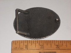 Metal Belt Buckle With Cross Black & Silver 3 1/4&Prime; W X 2 1/2&Prime; T NWT
