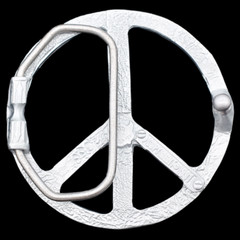 Peace Sign Hippie Flower Child Love Belt Buckle (new)