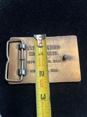 1988 Brass Belt Buckle US Shooting Team Official Sponsor Seoul Korea Olympics