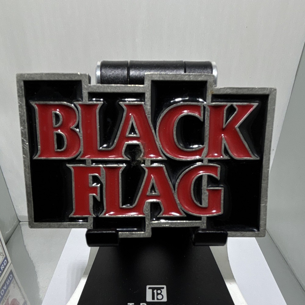Black Flag Logo Metal Plate Belt Buckle 1.5in Fits Black Red Silver Men&rsquo;s