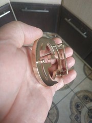 Authentic Gucci Interlocking G Belt Buckle Gold Tone Replacement 4cm 1.5&Prime; Buckle