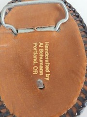 LEATHER BELT BUCKLE WITH NAME TOM