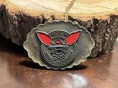1976 Chevrolet Bicentennial Belt Buckle Chevy Eagle Logo R Roberts USA RARE GMAD