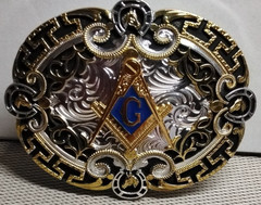 MASONIC Western Cowboy Belt Buckle Hebilla Vaquera MASONICA
