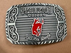 2025 Pendleton Whiskey Let&rsquo;er Buck Rodeo Cowboy Montana Silversmiths Belt Buckle