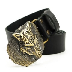 Runic Wolf Belt buckle, Scandinavian Old Norse Celtic wild animal werewolf