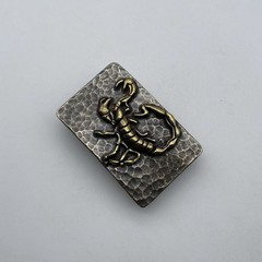 Vintage Old Silver Buckle,Mythology Scorpion- Auspicious Beast,Belt Hardwares