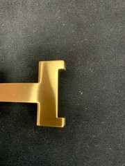 H Logo Belt Buckle 32mm 1.25&Prime; Unisex Gold