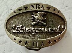 Vintage NRA Belt Buckle That Every Man Be Armed ILA made in the USA