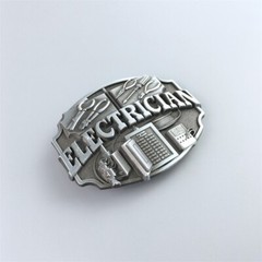 Antique Silver Electrician Trades Tradesman Belt Buckle also Stock in the US