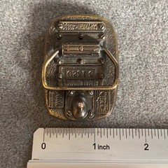 Steam Locomotive 17 Belt Buckle 2 x 1 1/2 Brass and Enamel Finish MM Limited