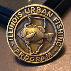 Rare Vintage Illinois Urban Fishing Program Round Belt Buckle