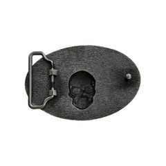 Skull & Crossbones Gun & Bullets Handcuffs Belt Buckle Fits Belt 1.5&Prime;