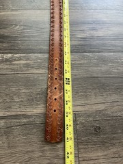 Initial Tennessee UT Monogram Western Cowboy Women Orange Sequin Belt / Buckle