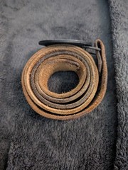 United States of America One Dollar Metal Belt Buckle tooled leather belt