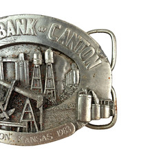 State Bank of Canton Kansas 1983 151/300 2nd Limited Edition 3D Belt Buckle