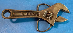 Vintage Crescent Wrench Shifting Spanner Mechanic Belt Buckle Made in the USA