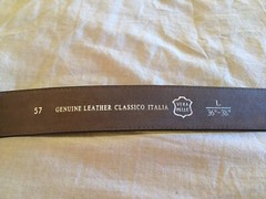 Vera Pelle Genuine Leather Classico Italia Limited Edition Belt Serial N0: 716 L