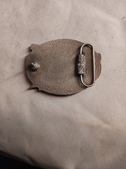 Vintage Dekalb Seed Logo Belt Buckle Silver Tone Heavy Duty Farmer Tractor