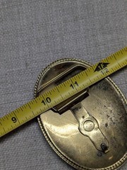vintage TOOLED leather NATIVE AMERICAN belt buckle SOUTHWESTERN indian cowboy