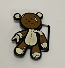 Ripped Zombie Bear Cartoon Belt Buckle Enamel Metal Men Woman Unisex Cartoon