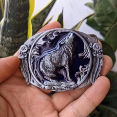 Howling Wolf Buckle – Western Cowboys Belt Buckle – Mens Womens Belt Buckle