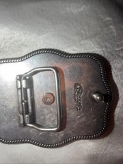 vintage NOCONA belt buckle RODEO metal steel WESTERN cowboy BULL RIDER