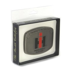 IH Farming is Our Business Brushed Pewter Metal Belt Buckle ZJD618