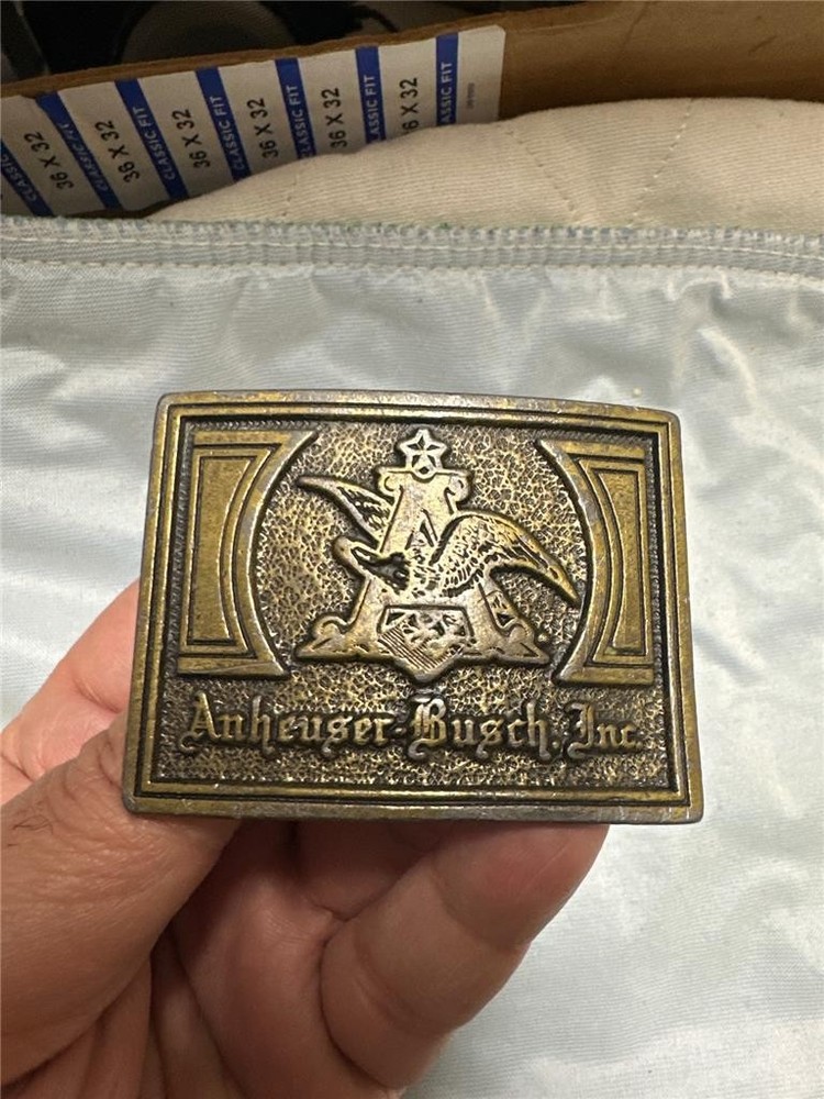 Vintage Anheuser Busch Inc Belt Buckle by CDC Metal Works Colorado