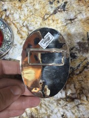 Vintage Mexico Alpaca Silver Belt Buckle w/ Genuine Scorpion Hebilla de Alacrán