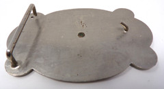 Metal Silver Tone Vintage Arrow Head Oval Belt Buckle Collectible