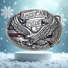 American Pride Eagle And The United State Flag Design Cowboy Belt Buckles