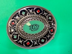 Southwestern Style Native Indian Tribal Art Pattern Enameled Colors Belt Buckle