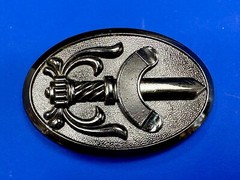 Medieval Times Sword In Black Oval Vintage Belt Buckle