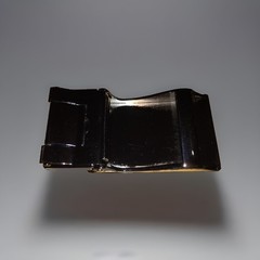 Mens Black Belt Buckle Ratchet Fashion Slide Metal NOS