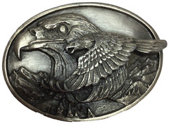 Vintage SISKIYOU Belt Co. 1988 Double Eagle Buckle USA Made