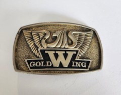 Vintage Pair of Honda Goldwing Motorcycle Belt Buckles Raintree Leather Buckle