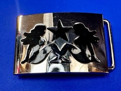 Double Mudflap Girls Belt Buckle Biker Tattoo Trucker Country Cowboy Motorcycle