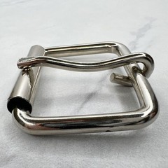 Silver Tone Simple Basic Roller Belt Buckle