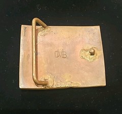 Vintage 1984 David Mills Bowman Handmade Designer Belt Buckle Free shipping