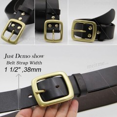 Heavy Duty Roller Belt buckle Solid Brass Single Prong Belt Buckle 1 1/2&Prime;38mm