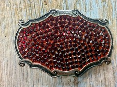 Red Rhinestone Completely Covered Womens Ladies Western Framed Belt Buckle