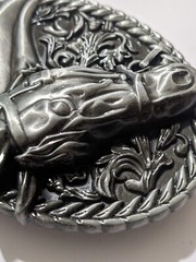 Horse Head Rodeo Cowboy Western Metal Belt Buckle 3D