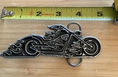 2006 Hot Leather Goods Flaming Motorcycle Belt Buckle