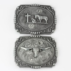 Cross Horse Belt Buckle Western Cowboy Motorcycle Riding Belt Buckle