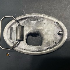 Vintage Wasted Novelty Belt Buckle and Bottle Opener by Kalan Silver One Size