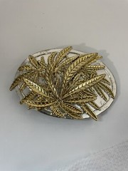 MARIJUANA POT LEAF Belt Buckle–used no marking