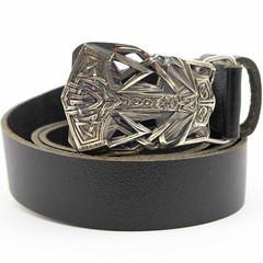 Thor&rsquo;s Hammer german silver buckle, Scandinavian Old Norse Mjolnir belt buckle